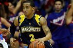 ROSEMONT, IL - JANUARY 20: Maurice Acker #2 of the Marquette Golden Eagles drives up the court against the DePaul Blue Demons at the Allstate Arena on January 20, 2010 in Rosemont, Illinois. DePaul defeated Marquette 51-50. (Photo by Jonathan Daniel/Getty Images)