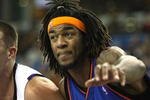 SACRAMENTO, CA - NOVEMBER 25:  Jordan Hill #43 of the New York Knicks fights for a rebound with Jon Brockman #40 of the Sacramento Kings on November 25, 2009 at ARCO Arena in Sacramento, California. (Photo by Jed Jacobsohn/Getty Images)  NOTE TO USER: User expressly acknowledges and agrees that, by downloading and/or using this Photograph, user is consenting to the terms and conditions of the Getty Images License Agreement.