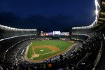 NEW YORK - APRIL 03:  A general view during the New York Yankees game against the Chicago Cubs at Yankee Stadium on April 3, 2009 in the Bronx borough of New York City. Today's exhibition game is the first game to played in the new Yankee Stadium.  (Photo by Ezra Shaw/Getty Images)