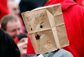 CINCINNATI - OCTOBER 24:  A Louisville Cardinals fan is pictured during the Big East Conference game against the Cincinnati Bearcats at Nippert Stadium on October 24, 2009 in Cincinnati, Ohio.  (Photo by Andy Lyons/Getty Images)