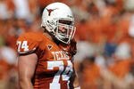 AUSTIN, TX - SEPTEMBER 26:  Tackle Adam Ulatoski #74 of the Texas Longhorns at Darrell K Royal-Texas Memorial Stadium on September 26, 2009 in Austin, Texas.  (Photo by Ronald Martinez/Getty Images)