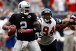 HOUSTON - OCTOBER 04:  Quarterback JaMarcus Russell #2 of the Oakland Raiders at Reliant Stadium on October 4, 2009 in Houston, Texas.  (Photo by Ronald Martinez/Getty Images)