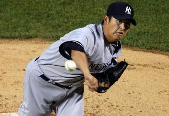 NEW YORK - JUNE 28:  Chien-Ming Wang #40 of the New York Yankees pitches against the New York Mets on June 28, 2009 at Citi Field in the Flushing neighborhood of the Queens borough of New York City.  (Photo by Jim McIsaac/Getty Images)