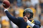 BERKELEY, CA - OCTOBER 04:  Nate Longshore #6 of the California Golden Bears passes against the Arizona State Sun Devils during an NCAA football game at Memorial Stadium on October 4, 2008 in Berkeley, California.  (Photo by Jed Jacobsohn/Getty Images)
