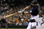 SEATTLE - AUGUST 14:  Russell Branyan #30 of the Seattle Mariners bats against the New York Yankees during the game at Safeco Field on August 14, 2009 in Seattle, Washington.  The Yankees won 4-2.  (Photo by Otto Greule Jr/Getty Images)