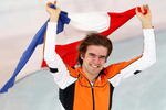 VANCOUVER, BC - FEBRUARY 20:  Mark Tuitert of Netherlands reacts during the flower ceremony after he wins the gold medal in the men's speed skating 1500 m final on day 9 of the Vancouver 2010 Winter Olympics at Richmond Olympic Oval on February 20, 2010 in Vancouver, Canada.  (Photo by Cameron Spencer/Getty Images)
