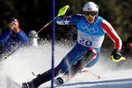 WHISTLER, BC - FEBRUARY 21: (FRANCE OUT) Bode Miller of the USA competes during the Alpine Skiing Men's Super Combined on day 10 of the Vancouver 2010 Winter Olympics at Whistler Creekside on February 21, 2010 in Whistler, Canada.  (Photo by Alexis Boichard/Agence Zoom/Getty Images)