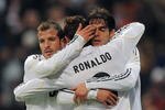 MADRID, SPAIN - FEBRUARY 21:  Kaka (R) of Real Madrid celebrates with Cristiano Ronaldo and Rafael Van Der Vaart after scoring Real's sixth goal during the La Liga match between Real Madrid and Villarreal at Estadio Santiago Bernabeu on February 21, 2010 in Madrid, Spain.  (Photo by Denis Doyle/Getty Images)