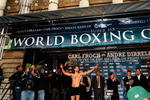 NOTTINGHAM, ENGLAND - OCTOBER 16:  Carl Froch strikes a pose after weighing in for his WBC Super Middleweight fight against Andre Dirrell on October 16, 2009 at the Market Square in Nottingham, England.  (Photo by John Gichigi/Getty Images)