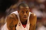 PHILADELPHIA - APRIL 30:  Andre Iguodala #9 of the Philadelphia 76ers looks on against the Orlando Magic during Game Six of the Eastern Conference Quarterfinals at Wachovia Center on April 30, 2009 in Philadelphia, Pennsylvania. NOTE TO USER: User expressly acknowledges and agrees that, by downloading and or using this photograph, User is consenting to the terms and conditions of the Getty Images License Agreement.  (Photo by Nick Laham/Getty Images)