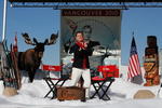 VANCOUVER, BC - FEBRUARY 18:  Comedian and talk show host Stephen Colbert gestures to the crowd while taping an episode of The Colbert Report at Creekside Park on February 18, 2010 in Vancouver, Canada.  (Photo by Kevin C. Cox/Getty Images)
