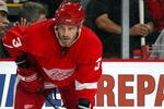 DETROIT, MI - OCTOBER 18:  Andreas Lilja #3 of the Detroit Red Wings waits for a faceoff in a game against the New York Rangers on October 18, 2008 at the Joe Louis Arena in Detroit, Michigan. The Red Wings defeated the Rangers 5-4 in overtime. (Photo by Claus Andersen/Getty Images)