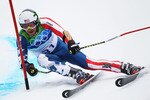 WHISTLER, BC - FEBRUARY 23:  Bode Miller of the USA in action before missing a gate during the first run of the Alpine Skiing Men's Giant Slalom on day 12 of the Vancouver 2010 Winter Olympics at Whistler Creekside on February 23, 2010 in Whistler, Canada.  (Photo by Doug Pensinger/Getty Images)