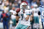 NASHVILLE, TN - DECEMBER 20: Chad Henne #7 of the Miami Dolphins looks to pass the football against the Tennessee Titans at LP Field on December 20, 2009 in Nashville, Tennessee. The Titans defeated the Dolphins 27-24 in overtime. (Photo by Joe Robbins/Getty Images)