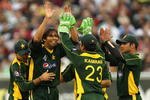 MELBOURNE, AUSTRALIA - FEBRUARY 05:  Mohammad Asif of Pakistan celebrates a wicket during the Twenty20 international match between Australia and Pakistan at Melbourne Cricket Ground on February 5, 2010 in Melbourne, Australia.  (Photo by Lucas Dawson/Getty Images)