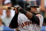 DENVER - JULY 26:  Pablo Sandoval #48 of the San Francisco Giants takes an at bat against the Colorado Rockies at Coors Field on July 26, 2009 in Denver, Colorado. The Rockies defeated the Giants 4-2..  (Photo by Doug Pensinger/Getty Images)