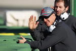 VALENCIA, SPAIN - FEBRUARY 01:  Michael Schumacher of Germany and Mercedes GP gestures to photographers during Formula 1 testing at the Ricardo Tormo Circuit on February 1, 2010 in Valencia, Spain.  (Photo by Mark Thompson/Getty Images)