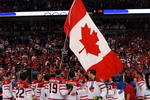 VANCOUVER, BC - FEBRUARY 28:  Team Canada celebrates after winning the gold medal in the ice hockey men's gold medal game between USA and Canada on day 17 of the Vancouver 2010 Winter Olympics at Canada Hockey Place on February 28, 2010 in Vancouver, Canada.  (Photo by Bruce Bennett/Getty Images)