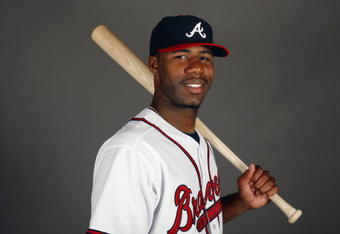 LAKE BUENA VISTA, FL - FEBRUARY 19:  Outfielder Jason Heyward #77 of the Atlanta Braves poses for a photo during Spring Training Photo Day on February 19, 2009 at Champions Stadium at Walt Disney World of Sports in Lake Buena Vista, Florida.  (Photo by Chris Graythen/Getty Images)
