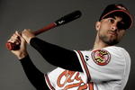 SARASOTA, FL - FEBRUARY 27:  (EDITOR'S NOTE: IMAGE HAS BEEN DIGITALLY DESATURATED) Nick Markakis #21 of the Baltimore Orioles poses for a photo during Spring Training Media Photo Day at Ed Smith Stadium  on February 27, 2010 in Sarasota, Florida.  (Photo by Nick Laham/Getty Images)