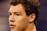INDIANAPOLIS, IN - FEBRUARY 28: Quarterback Sam Bradford of Oklahoma watches drills after deciding not to participate  during the NFL Scouting Combine presented by Under Armour at Lucas Oil Stadium on February 28, 2010 in Indianapolis, Indiana. (Photo by Scott Boehm/Getty Images)