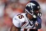LANDOVER, MD - NOVEMBER 15:  Brandon Marshall #15 of the Denver Broncos halls in a pass for a touchdown against the Washington Redskins at FedExField on November 15, 2009 in Landover, Maryland. The Redskins defeated the Broncos 27-17. (Photo by Larry French/Getty Images)