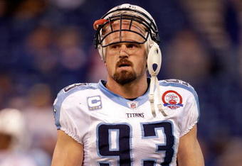INDIANAPOLIS - DECEMBER 06:  Kyle Vanden Bosch #93 of  the Tennessee Titans looks on during the NFL game against the Indianapolis Colts at Lucas Oil Stadium on December 6, 2009 in Indianapolis, Indiana.  (Photo by Andy Lyons/Getty Images)