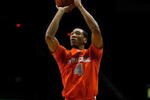 ROSEMONT, IL - JANUARY 30: Wes Johnson #4 of the Syracuse Orange puts up a shot against the DePaul Blue Demons at the Allstate Arena on January 30, 2010 in Rosemont, Illinois. Syracuse defeated DePaul 59-57. (Photo by Jonathan Daniel/Getty Images)