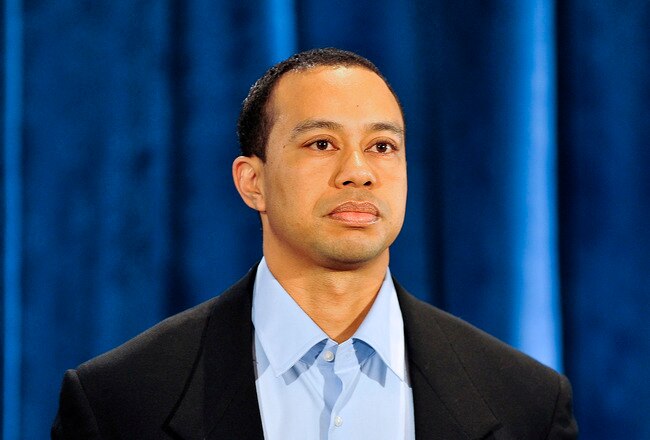 PONTE VEDRA BEACH, FL - FEBRUARY 19:  Tiger Woods makes a statement from the Sunset Room on the second floor of the TPC Sawgrass, home of the PGA Tour on February 19, 2010 in Ponte Vedra Beach, Florida. Woods publicly admitted to cheating on his wife Elin Nordegren but maintained that the issues remain 'a matter between a husband and a wife.'  (Photo by Lori Moffett-Pool/Getty Images)