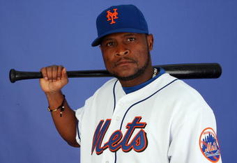 PORT ST. LUCIE, FL - FEBRUARY 27:  Infielder Luis Castillo #1 of the New York Mets poses during photo day at Tradition Field on February 27, 2010 in Port St. Lucie, Florida.  (Photo by Doug Benc/Getty Images)