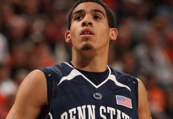 INDIANAPOLIS - MARCH 13:  Talor Battle #12 of the Penn State Nittany Lions looks on against the Purdue Boilermakers during the second round of the Big Ten Men's Basketball Tournament at Conseco Fieldhouse on March 13, 2009 in Indianapolis, Indiana.  (Photo by Jonathan Daniel/Getty Images)