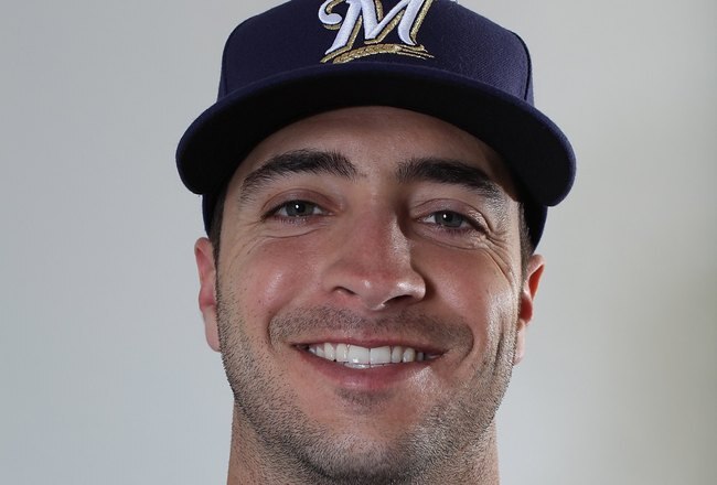 MARYVALE, AZ - MARCH 01:  Ryan Braun #8 poses for a portrait during the Milwaukee Brewers Photo Day at the Maryvale  Baseball Park on March 1, 2010 in Maryvale, Arizona.  (Photo by Jonathan Ferrey/Getty Images)