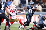 SEATTLE - DECEMBER 6:  Nate Burleson #81 of the Seattle Seahawks runs with the ball for yardage during their NFL game against the San Francisco 49ers on December 6, 2009 at Qwest Field in Seattle, Washington. The Seahawks defeated the 49ers 20-17. (Photo by Otto Greule Jr./Getty Images)