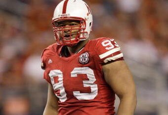 ARLINGTON, TX - DECEMBER 5: Ndamukong Suh #93 of the Nebraska Cornhuskers stands on the field during Big 12 Football Championship game against the Texas Longhorns at Cowboys Stadium on December 5, 2009 in Arlington, Texas. (Photo by Jamie Squire/Getty Images)