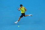 MELBOURNE, AUSTRALIA - JANUARY 24:  Juan Martin Del Potro of Argentina plays a forehand in his fourth round match against Marin Cilic of Croatia during day seven of the 2010 Australian Open at Melbourne Park on January 24, 2010 in Melbourne, Australia.  (Photo by Quinn Rooney/Getty Images)