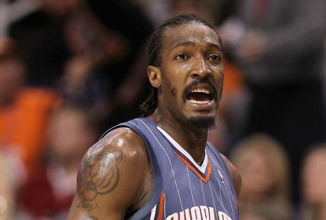 PHOENIX - JANUARY 26:  Gerald Wallace #3 of the Charlotte Bobcats during the NBA game against the Phoenix Suns at US Airways Center on January 26, 2010 in Phoenix, Arizona. The Bobcats defeated the Suns in overtime.  114-109.  NOTE TO USER: User expressly acknowledges and agrees that, by downloading and or using this photograph, User is consenting to the terms and conditions of the Getty Images License Agreement.  (Photo by Christian Petersen/Getty Images)