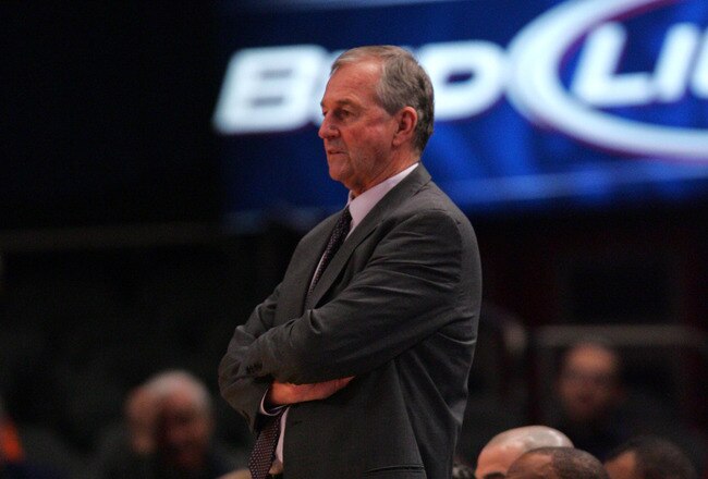 NEW YORK - MARCH 09:  Jim Calhoun Head Coach of the Connecticut Huskies watches his team play the St. John's Red Storm at Madison Square Garden on March 9, 2010 in New York, New York. The Red Storm defeated the Huskies 73-51.  (Photo by Chris Trotman/Getty Images)