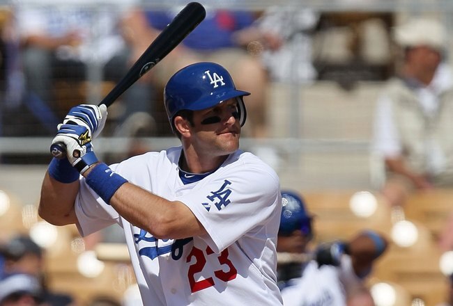 GLENDALE, AZ - MARCH 06:  Casey Blake #23 of the Los Angeles Dodgers bats against the Chicago White Sox during a spring training game at The Ballpark at Camelback Ranch on March 6, 2010 in Glendale, Arizona.  (Photo by Chris McGrath/Getty Images)