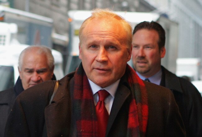 NEW YORK - MARCH 1:  Colin Campbell of the National Hockey League arrives at the NHL Board of Governors meetings at the Westin Hotel in Times Square March 1, 2005 in New York City.  (Photo by Bruce Bennett/Getty Images)