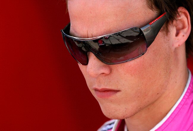 HOMESTEAD, FL- OCTOBER 09:  Alex Lloyd, driver of the #40202 HER Energy Newman Haas Lanigan Racing Dallara Honda during practice for the IRL IndyCar Series Firestone Indy 300 on October 9, 2009 at the Homestead-Miami Speedway in Homestead, Florida. (Photo by Darrell Ingham/ Getty Images)
