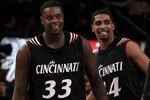 NEW YORK - MARCH 10: Lance Stephenson #33 and Jaquon Parker #44 of the Cincinnati Bearcats celebrate after defeating the Louisville Cardinals during the second round of 2010 NCAA Big East Tournament at Madison Square Garden on March 10, 2010 in New York City.  (Photo by Jim McIsaac/Getty Images)