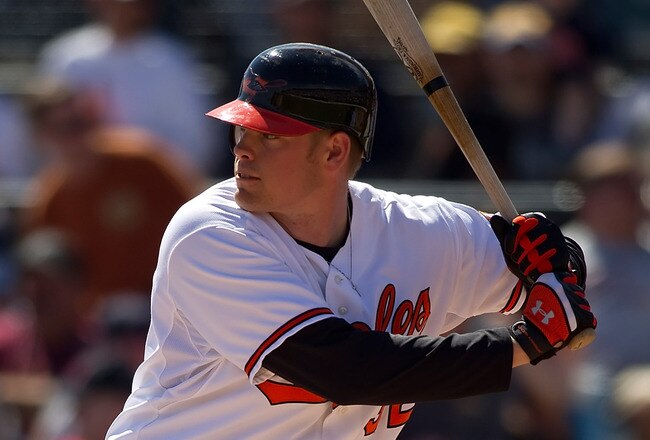 SARASOTA, FL - MARCH 07:  Catcher Matt Wieters #32 of the Baltimore Orioles bats against the Boston Red Sox during a Grapefruit League Spring Training Game at Ed Smith Stadium on March 7, 2010 in Sarasota, Florida.  (Photo by J. Meric/Getty Images)