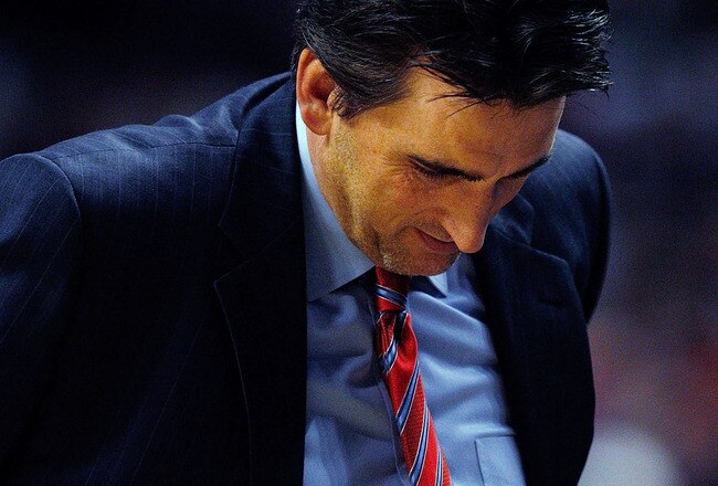 CHICAGO - FEBRUARY 10: Head coach Vinnie Del Negro of the Chicago Bulls reacts to his teams' play against the Orlando Magic at the United Center on February 10, 2010 in Chicago, Illinois. The Magic defeated the Bulls 107-87. NOTE TO USER: User expressly acknowledges and agrees that, by downloading and/or using this Photograph, User is consenting to the terms and conditions of the Getty Images License Agreement. (Photo by Jonathan Daniel/Getty Images)