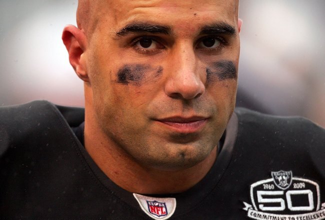 OAKLAND, CA - DECEMBER 13:  Bruce Gradkowski #5 of the Oakland Raiders stands on the sideline during their game against the Washington Redskins at Oakland-Alameda County Coliseum on December 13, 2009 in Oakland, California.  (Photo by Ezra Shaw/Getty Images)