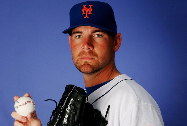PORT ST. LUCIE, FL - FEBRUARY 27:  Pitcher Mike Pelfrey #34 of the New York Mets poses during photo day at Tradition Field on February 27, 2010 in Port St. Lucie, Florida.  (Photo by Doug Benc/Getty Images)