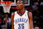 ATLANTA - JANUARY 18:  Kevin Durant #35 of the Oklahoma City Thunder against the Atlanta Hawks at Philips Arena on January 18, 2010 in Atlanta, Georgia.  NOTE TO USER: User expressly acknowledges and agrees that, by downloading and/or using this Photograph, User is consenting to the terms and conditions of the Getty Images License Agreement.  (Photo by Kevin C. Cox/Getty Images)