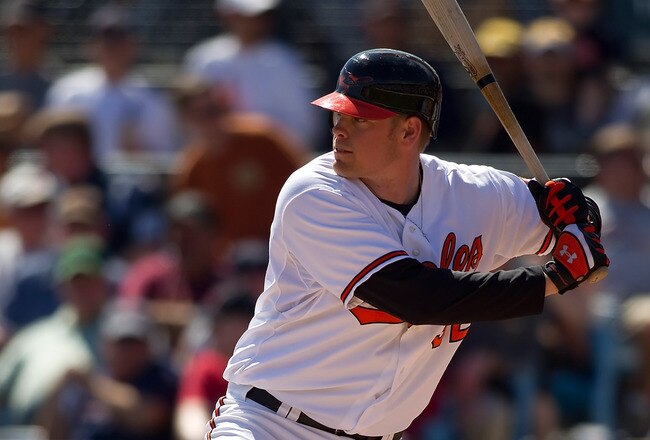 SARASOTA, FL - MARCH 07:  Catcher Matt Wieters #32 of the Baltimore Orioles bats against the Boston Red Sox during a Grapefruit League Spring Training Game at Ed Smith Stadium on March 7, 2010 in Sarasota, Florida.  (Photo by J. Meric/Getty Images)