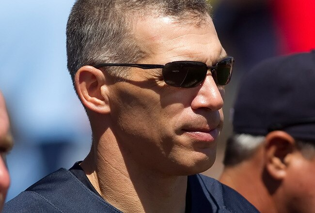 BRADENTON, FL - MARCH 14:  Manager Joe Girardi of the New York Yankees watches his team against the Pittsburgh Pirates during a Grapefruit League Spring Training Game at McKechnie Field on March 14, 2010 in Bradenton, Florida.  (Photo by J. Meric/Getty Images)
