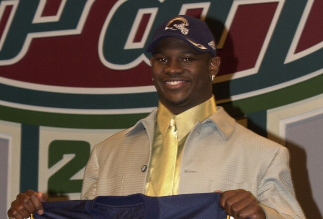21 Apr 2001:  LaDainian Tomlinson after he was selected fifth in the NFL Draft by the San Diego Chargers at Madison Square Garden in New York City. Mandatory Credit: Ezra Shaw/ALLSPORT