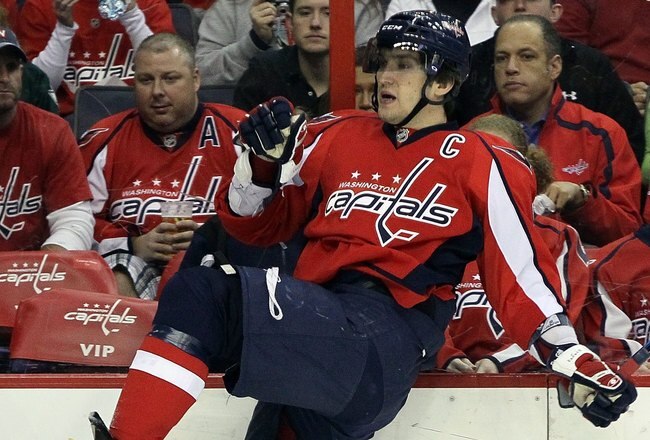 WASHINGTON DC, DC - MARCH 08:  Alex Ovechkin #8 of the Washington Capitals skates against the Dallas Stars on March 8, 2010 at the Verizon Center in Washington, DC. The Stars defeated the Caps 4-3 after a shootout.  (Photo by Jim McIsaac/Getty Images)